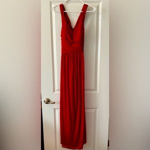 David’s Bridal Red Bridesmaid Dress